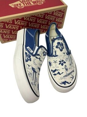 Vans Classic Slip-On SF Funny Printing Island Dream Women's Shoes Sneakers